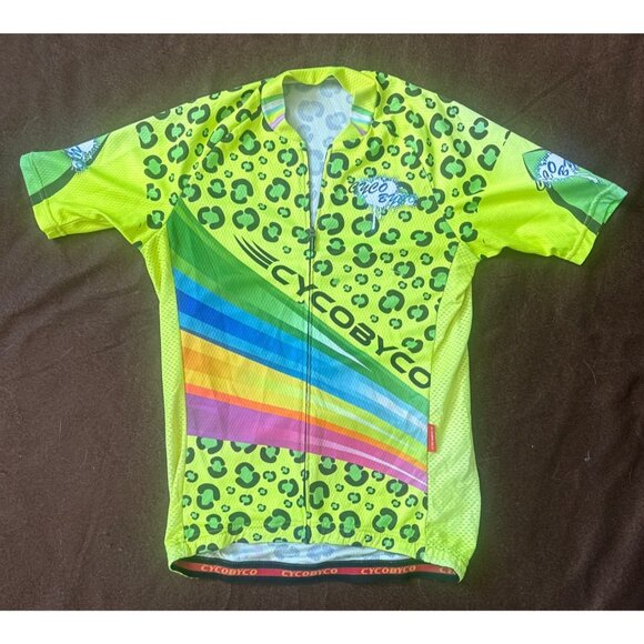 Cyclo By Co Leopard Print Cycling Jersey M BIKE Medium shirt - Picture 1 of 3